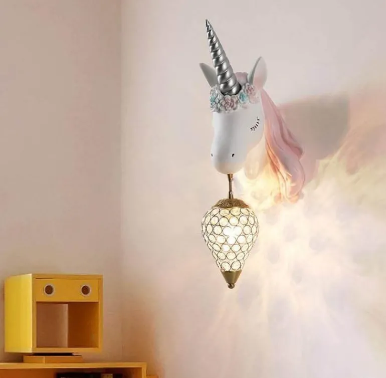 Unicorn LED Wall Lamp - Cute Night Light Decor