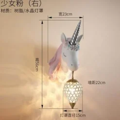 Unicorn LED Wall Lamp - Cute Night Light Decor