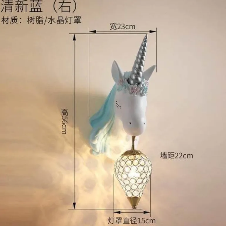 Unicorn LED Wall Lamp - Cute Night Light Decor