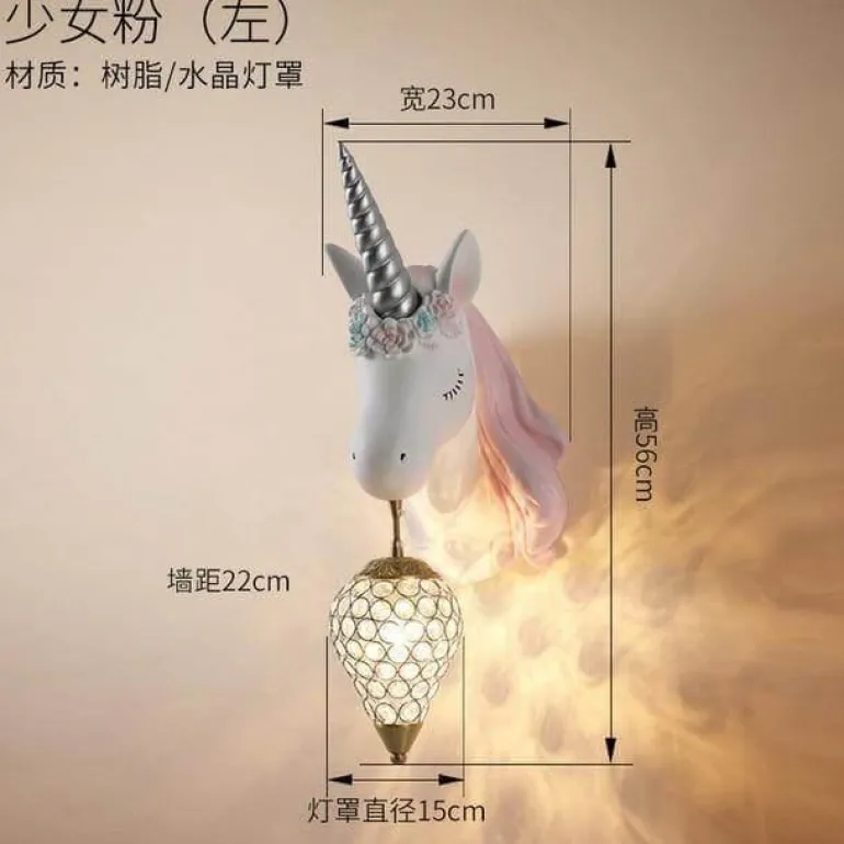 Unicorn LED Wall Lamp - Cute Night Light Decor