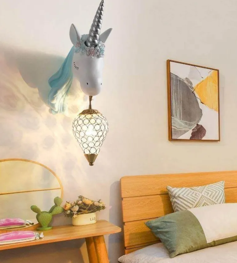 Unicorn LED Wall Lamp - Cute Night Light Decor