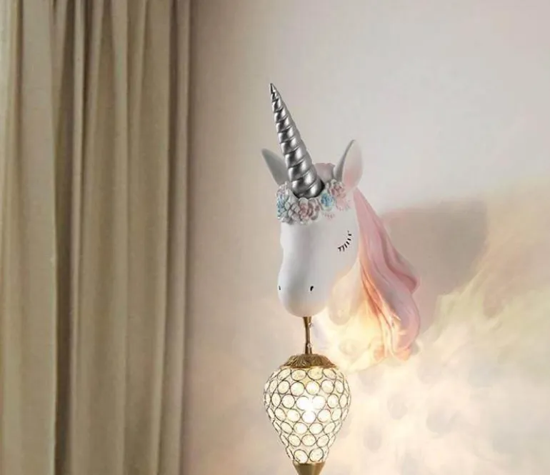 Unicorn LED Wall Lamp - Cute Night Light Decor