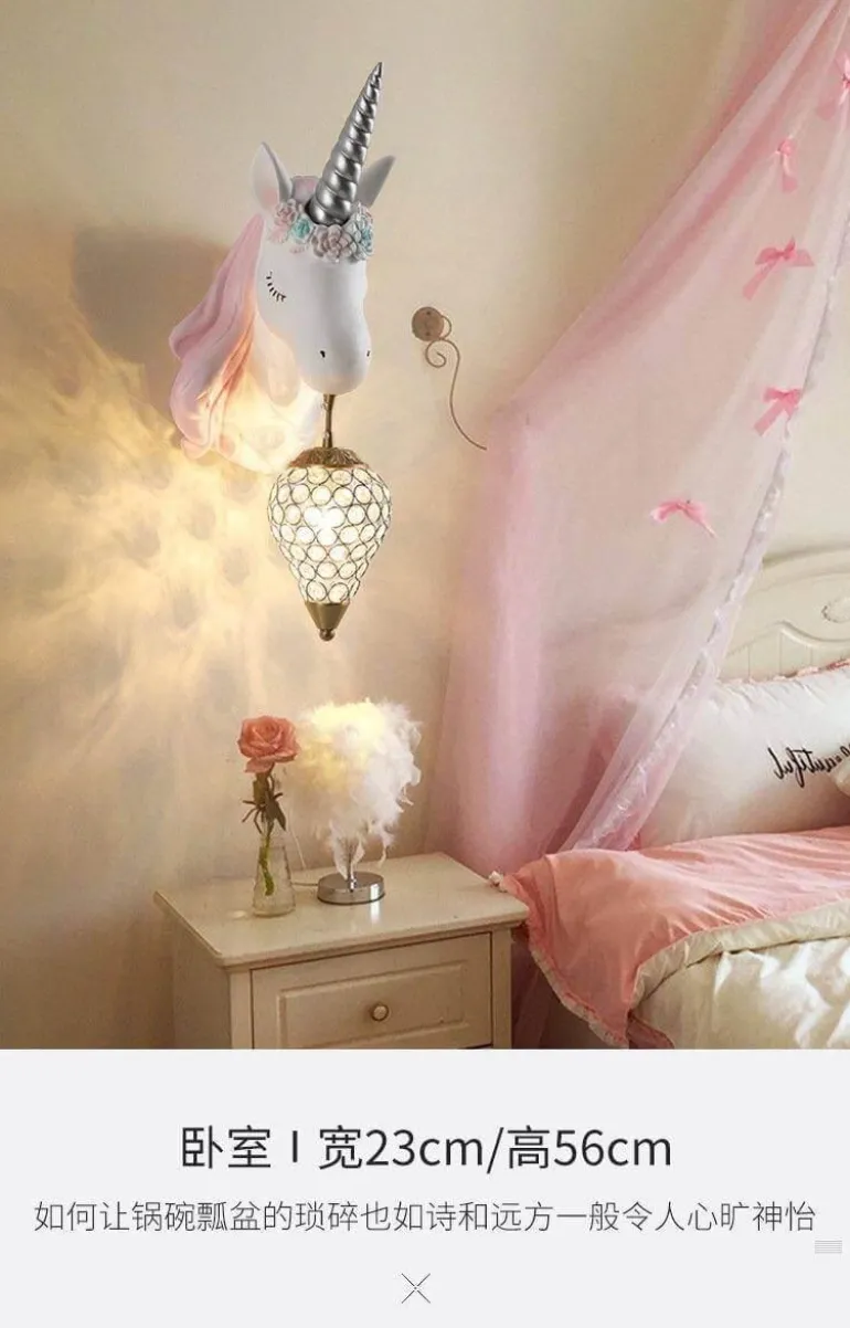 Unicorn LED Wall Lamp - Cute Night Light Decor