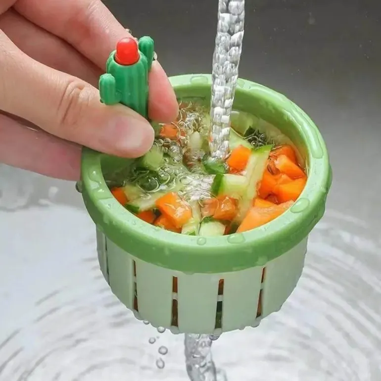 Universal-Abflussfilter in Kaktusform – verstopfungssicheres Küchenspülensieb