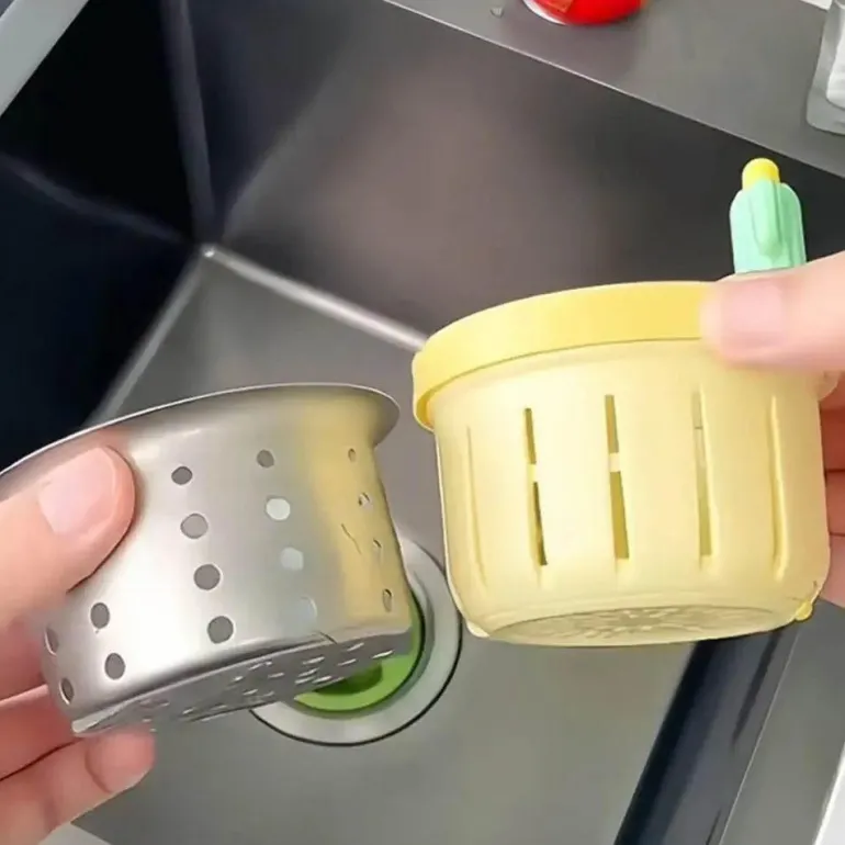 Universal-Abflussfilter in Kaktusform – verstopfungssicheres Küchenspülensieb