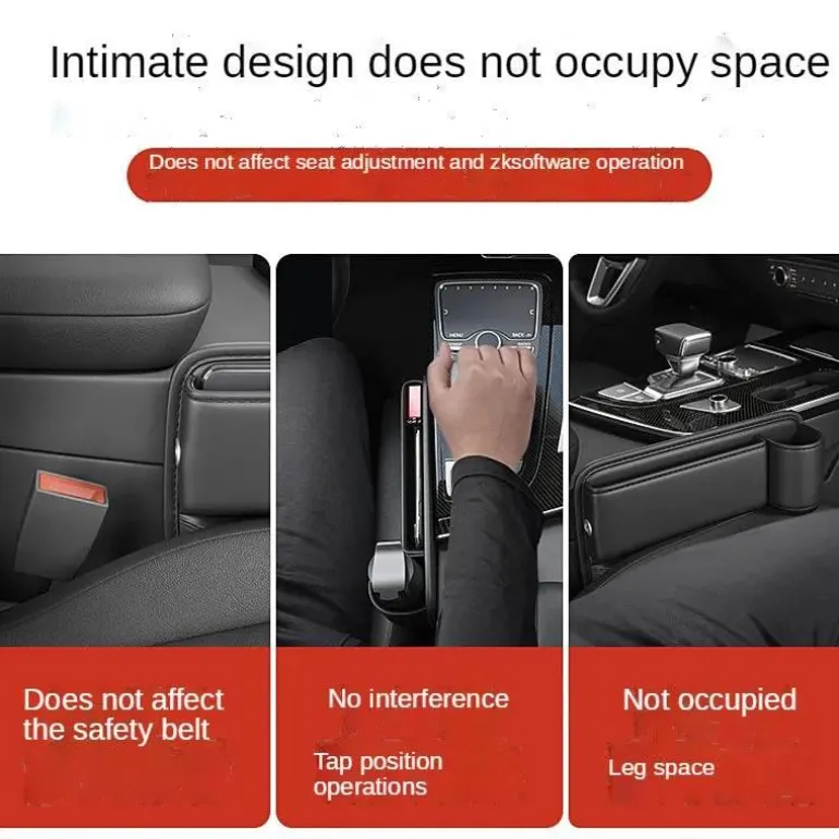 Universal-Getränkehalter-Auto-Organizer – Aufbewahrungslösung aus Leder für die Sitzlücke