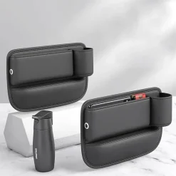 Universal-Getränkehalter-Auto-Organizer – Aufbewahrungslösung aus Leder für die Sitzlücke