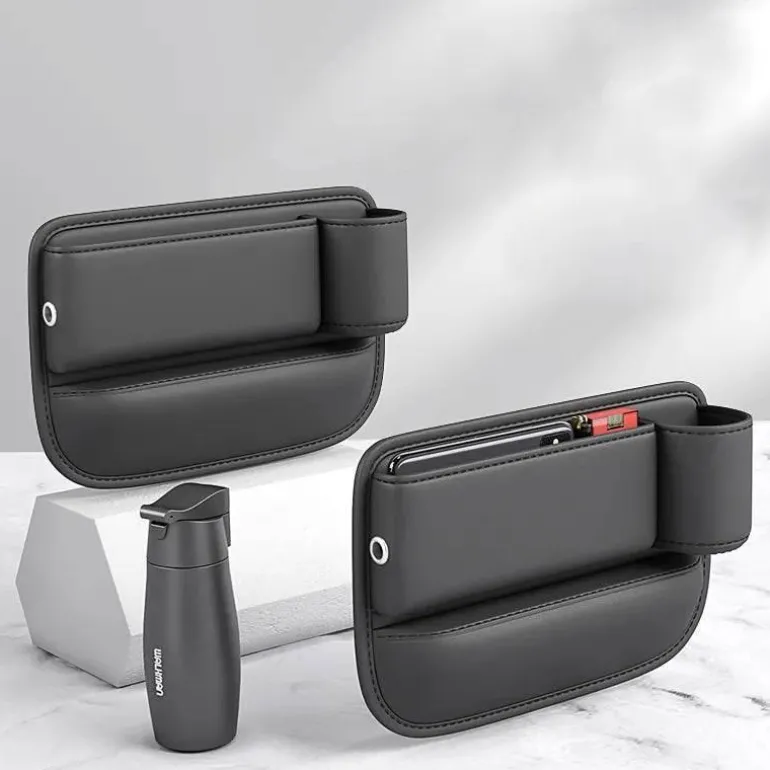 Universal-Getränkehalter-Auto-Organizer – Aufbewahrungslösung aus Leder für die Sitzlücke