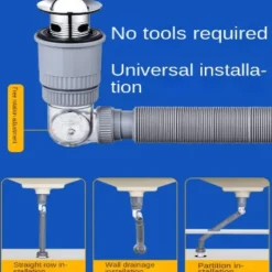 Universelles Überlauf-Ablaufset – 360 Easy Disposer Solution