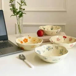 Unregelmäßige Keramikschale für Obst und Snacks – perfekte Dessertschale für Mädchen