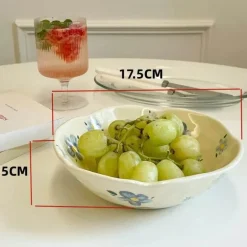 Unregelmäßige Keramikschale für Obst und Snacks – perfekte Dessertschale für Mädchen