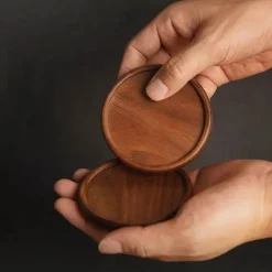 Untersetzer-Set aus Walnussholz – Untersetzer für Tee- und Kaffeetassen