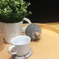 Untersetzer-Set mit Schafmotiv – isolierte, rutschfeste Getränkeuntersetzer im Landhausstil