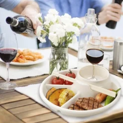 Unterteilter Portionskontrollteller – Gesunder Mahlzeitenteller für eine ausgewogene Ernährung