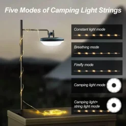 USB wiederaufladbare Sternenlichterkette - Camp Outdoor Dekor