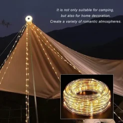 USB wiederaufladbare Sternenlichterkette - Camp Outdoor Dekor