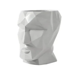 Vase mit geometrischem Gesicht – modernes nordisches Dekor