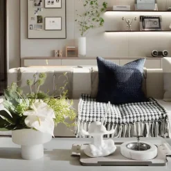 Vasen aus weißem Onyxmarmor – Elegante Wohndekor-Kollektion