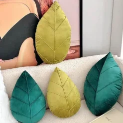 Verdana Blatt Kissen - Dekoratives Naturkissen