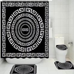 Versace Luxus-Duschvorhang-Set – Elegante Badezimmerdekoration