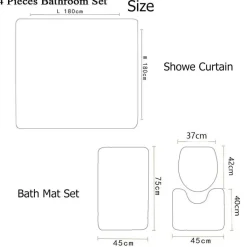 Versace Luxus-Duschvorhang-Set – Elegante Badezimmerdekoration