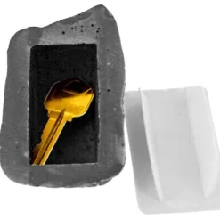 Versteckter Gartenstein-Schlüsselkasten – Dezenter Schlüsselhalter aus Kunststein