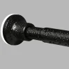 Verstellbare Duschvorhangstange, mattschwarz, 101,6–193,2 cm, ohne Bohren