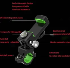 Verstellbare Fahrradleuchte und Telefonhalterung