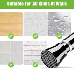 Verstellbare Gardinenstange mit Federspannung, ohne Bohren, Stange für den Schrank