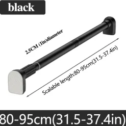 Verstellbare Gardinenstange mit Spannvorrichtung, Teleskopstange ohne Bohren