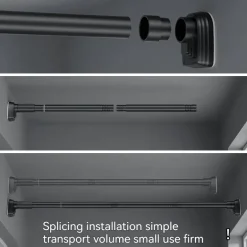 Verstellbare Gardinenstange mit Spannvorrichtung, Teleskopstange ohne Bohren