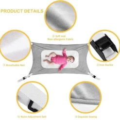 Verstellbare Hängematte für Babybetten – Abnehmbare Schlaflösung für Kleinkinder