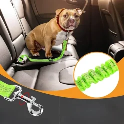 Verstellbare Hunde-Autoleine - Atmungsaktive Sicherheitsleine für Haustiere aus Mesh