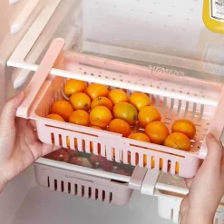 Verstellbare Kühlschrankschublade – platzsparender Küchen-Organizer