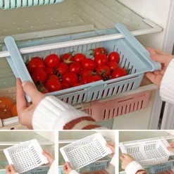 Verstellbare Kühlschrankschublade – platzsparender Küchen-Organizer