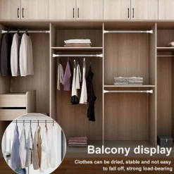 Verstellbare Teleskop-Kleiderstange – platzsparender Organizer