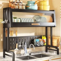 Verstellbarer Abtropfständer aus Edelstahl – eleganter Küchen-Organizer