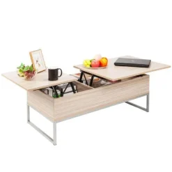 Verstellbarer Couchtisch mit anhebbarer Platte – Modernes Design mit verstecktem Fach