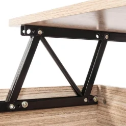 Verstellbarer Couchtisch mit anhebbarer Platte – Modernes Design mit verstecktem Fach