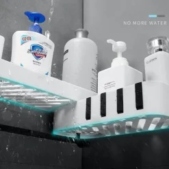 Verstellbarer, drehbarer Wandregal-Organizer – Aufbewahrungslösung für Badezimmershampoo