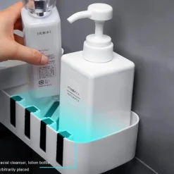 Verstellbarer, drehbarer Wandregal-Organizer – Aufbewahrungslösung für Badezimmershampoo