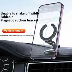 Verstellbarer, faltbarer magnetischer Ring-Autotelefonhalter