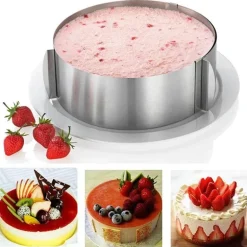 Verstellbarer Kuchenschneider – Mousse-Ringschneider aus Edelstahl