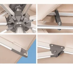 Verstellbarer LED-Terrassenschirm – Winddichtes Außendach