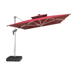 Verstellbarer LED-Terrassenschirm – Winddichtes Außendach