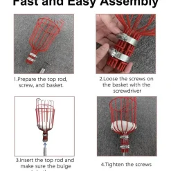 Verstellbarer Obstpflücker – Erntewerkzeug für hohe Äste