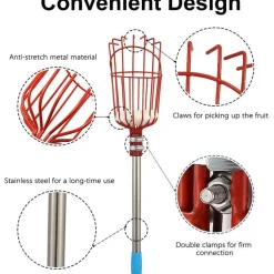 Verstellbarer Obstpflücker – Erntewerkzeug für hohe Äste