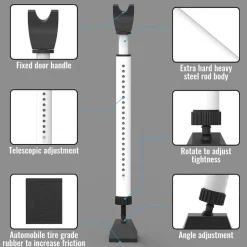 Verstellbarer Tür-Sicherheitsriegel - Sicherheitsschloss für Zuhause
