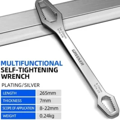 Verstellbarer Universalschlüssel – Vielseitiges Werkzeug für Zuhause und die Garage