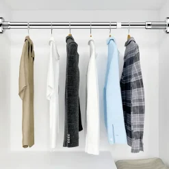 Verstellbarer Wäscheständer aus Edelstahl, Teleskopstange für den Balkon